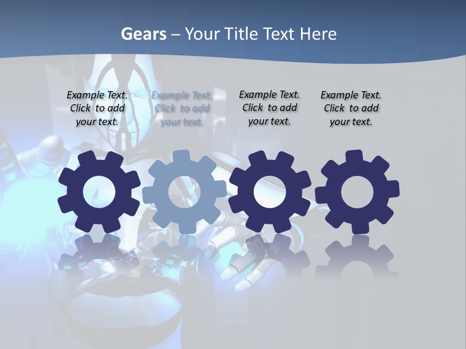 Humanoid Future Warrior PowerPoint Template