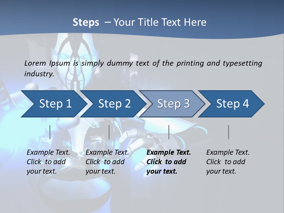 Humanoid Future Warrior PowerPoint Template