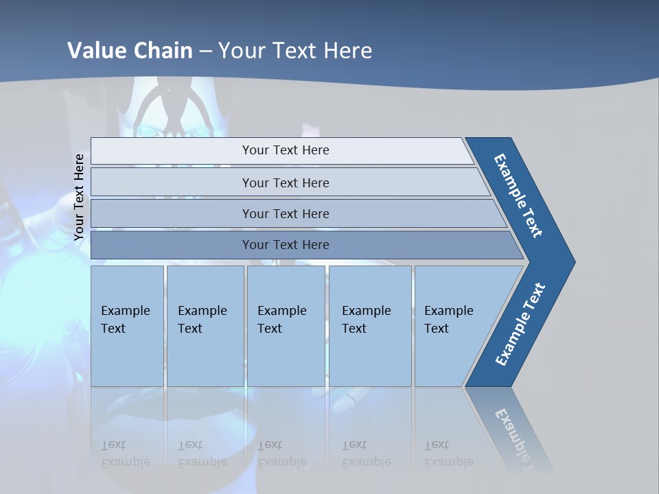 Humanoid Future Warrior PowerPoint Template