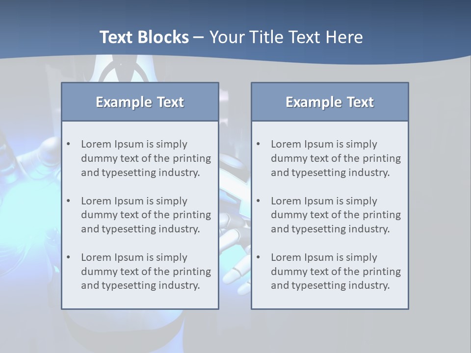 Humanoid Future Warrior PowerPoint Template