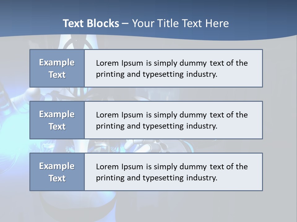 Humanoid Future Warrior PowerPoint Template