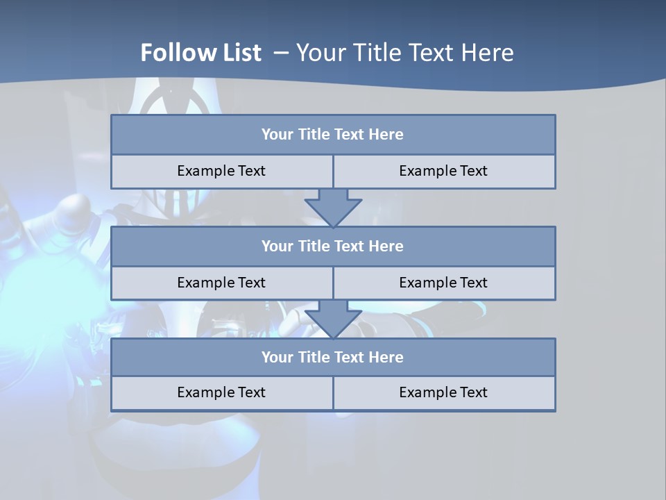 Humanoid Future Warrior PowerPoint Template