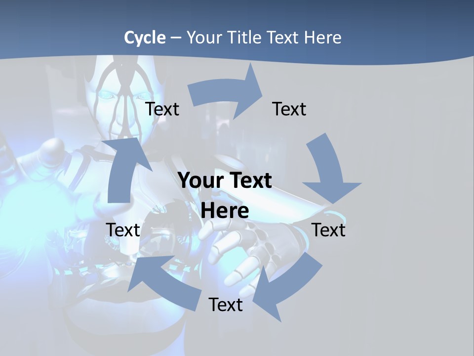 Humanoid Future Warrior PowerPoint Template