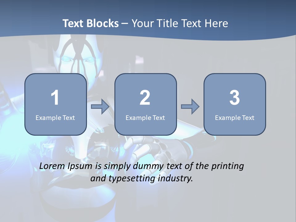 Humanoid Future Warrior PowerPoint Template