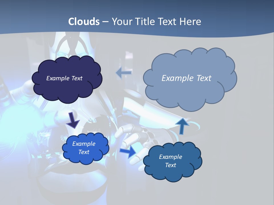 Humanoid Future Warrior PowerPoint Template