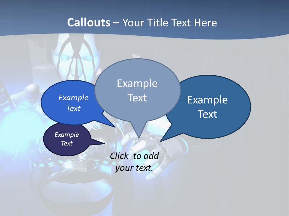 Humanoid Future Warrior PowerPoint Template