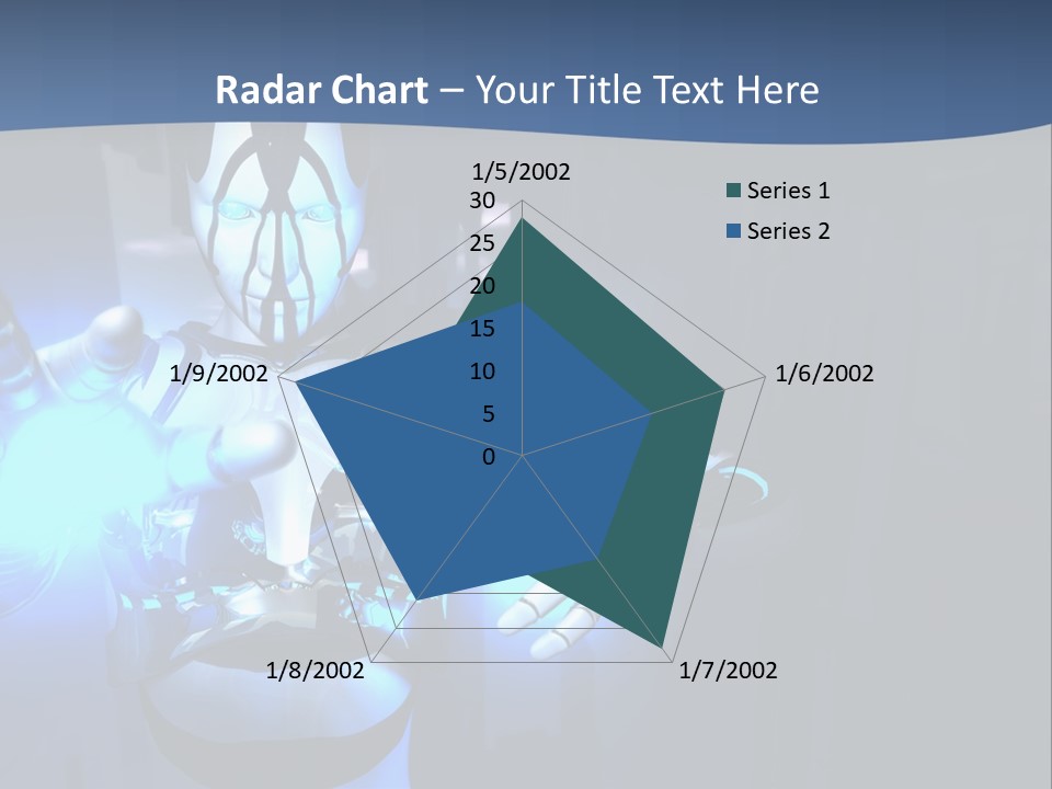 Humanoid Future Warrior PowerPoint Template