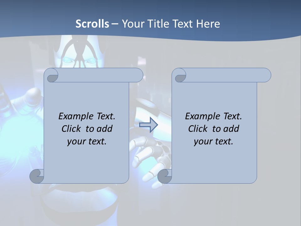 Humanoid Future Warrior PowerPoint Template