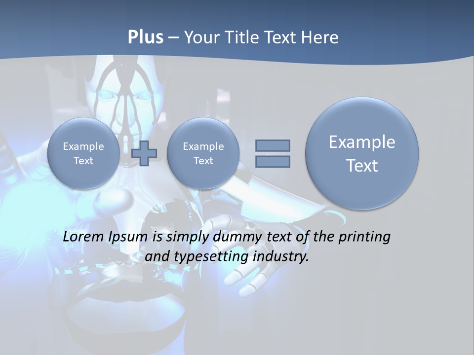 Humanoid Future Warrior PowerPoint Template