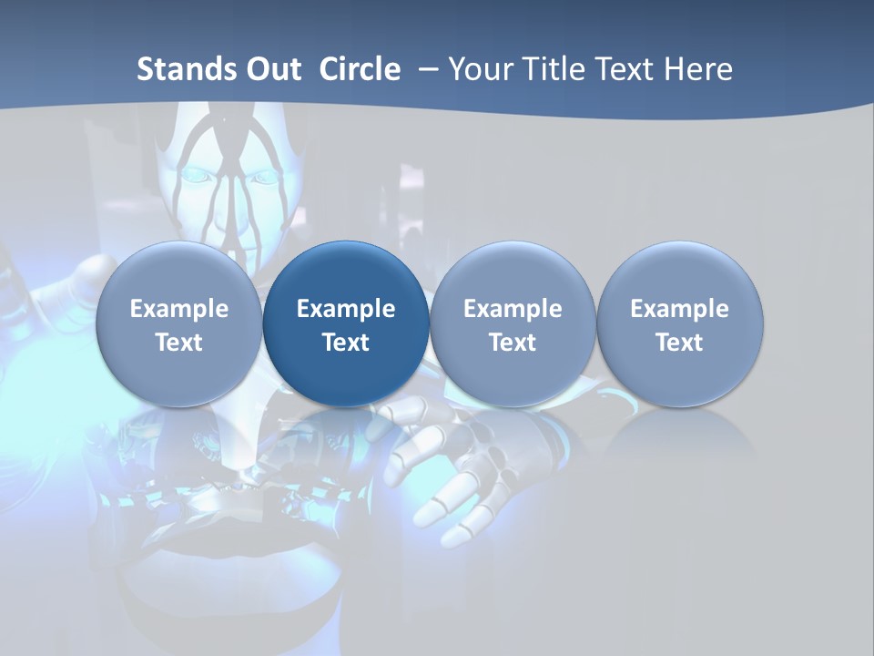 Humanoid Future Warrior PowerPoint Template