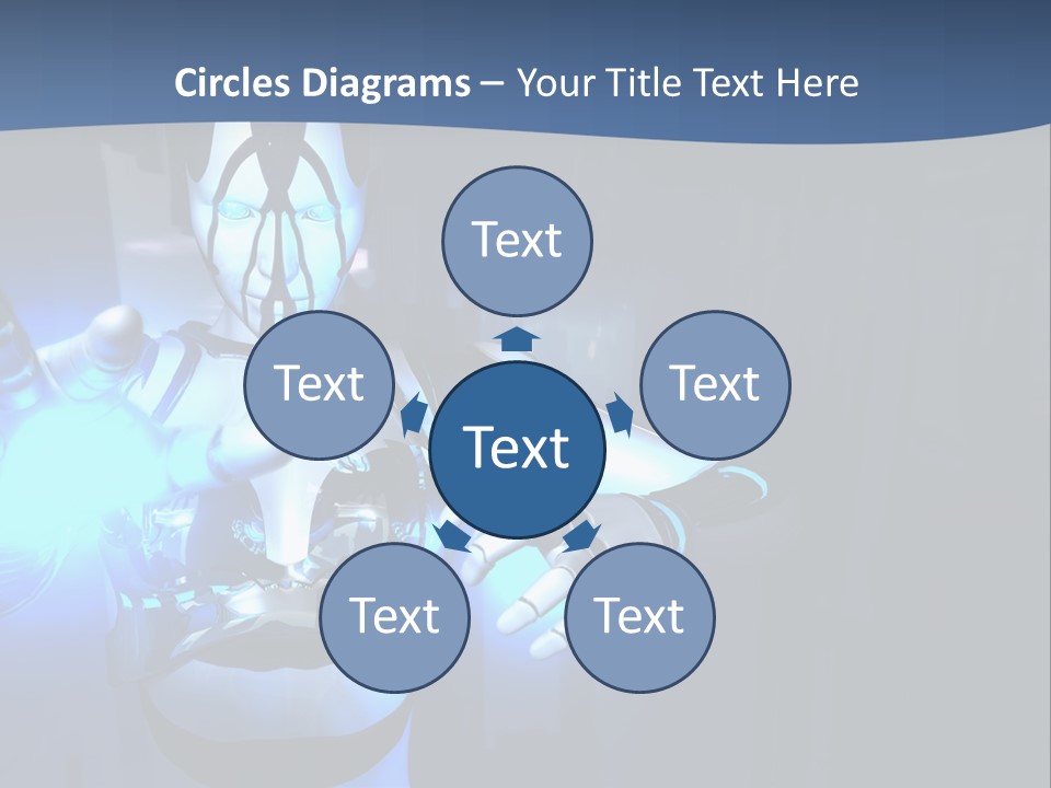 Humanoid Future Warrior PowerPoint Template