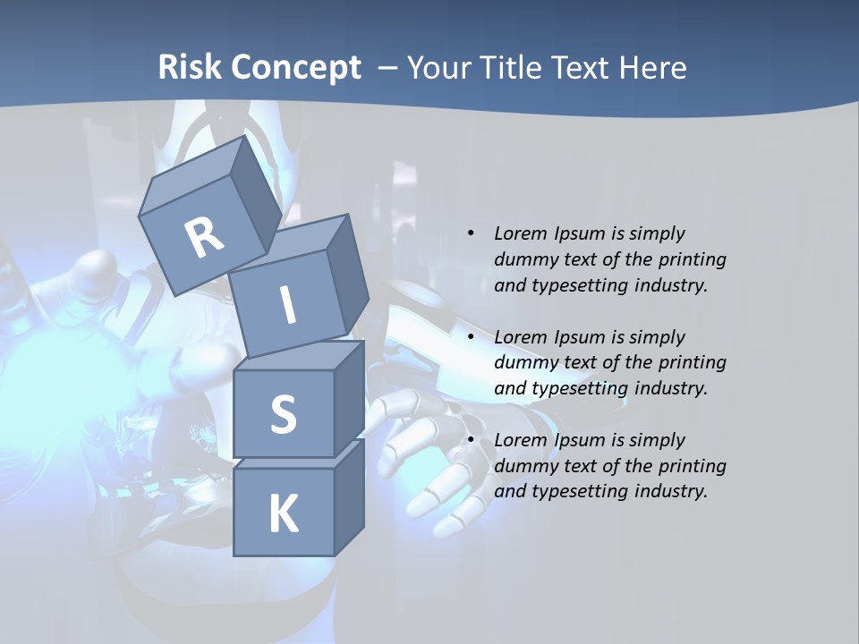 Humanoid Future Warrior PowerPoint Template