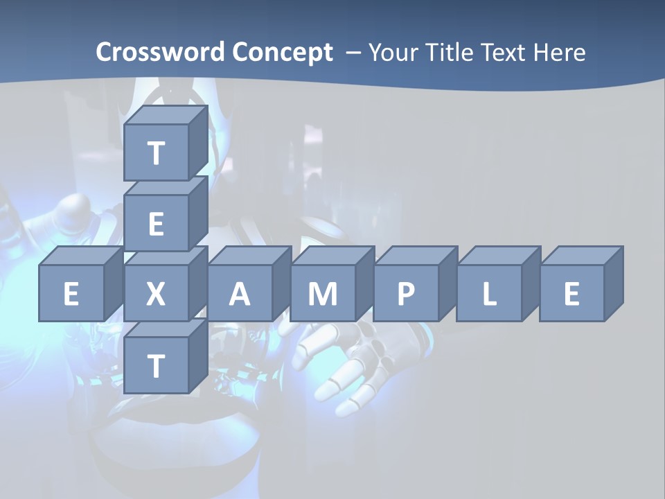 Humanoid Future Warrior PowerPoint Template