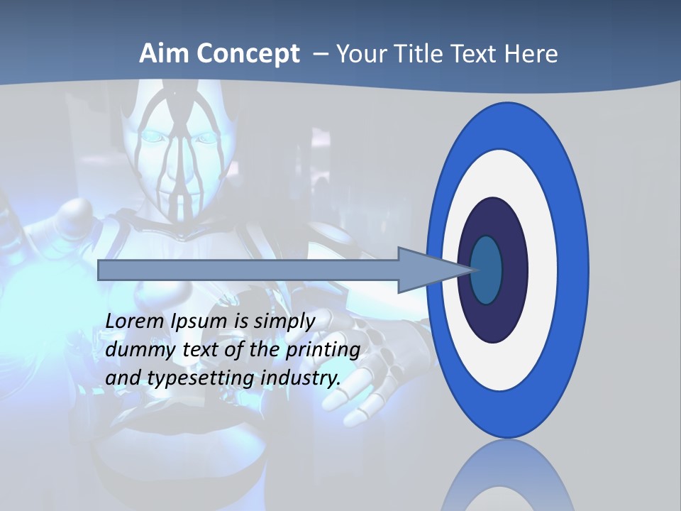 Humanoid Future Warrior PowerPoint Template