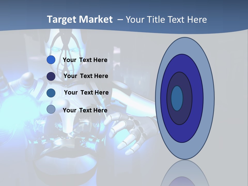 Humanoid Future Warrior PowerPoint Template