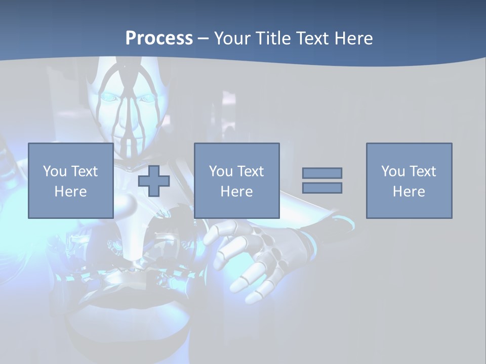 Humanoid Future Warrior PowerPoint Template