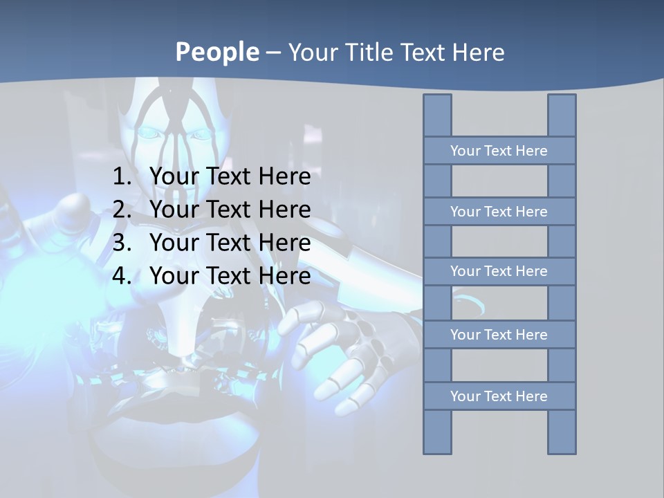 Humanoid Future Warrior PowerPoint Template
