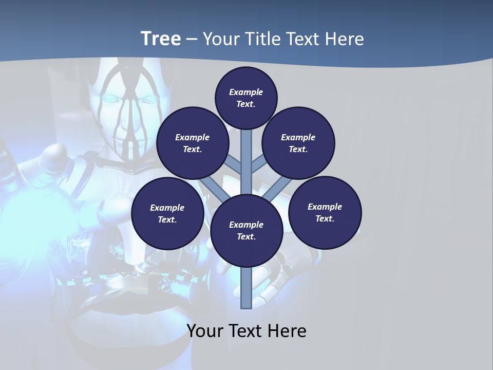 Humanoid Future Warrior PowerPoint Template