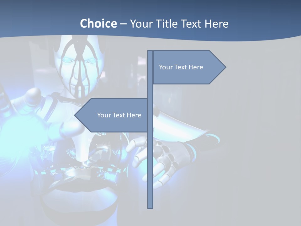 Humanoid Future Warrior PowerPoint Template