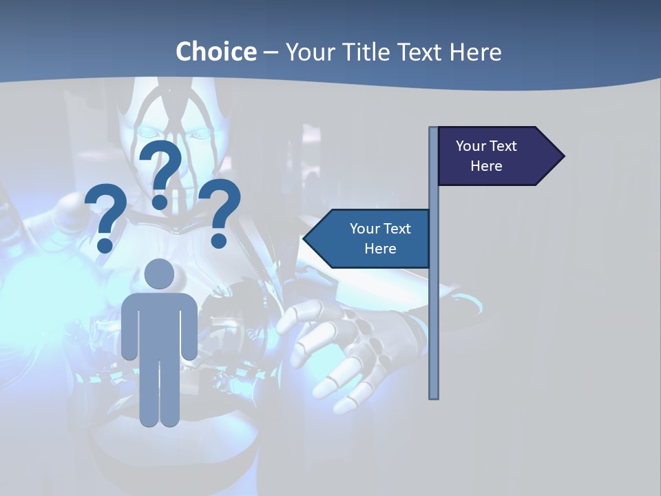 Humanoid Future Warrior PowerPoint Template