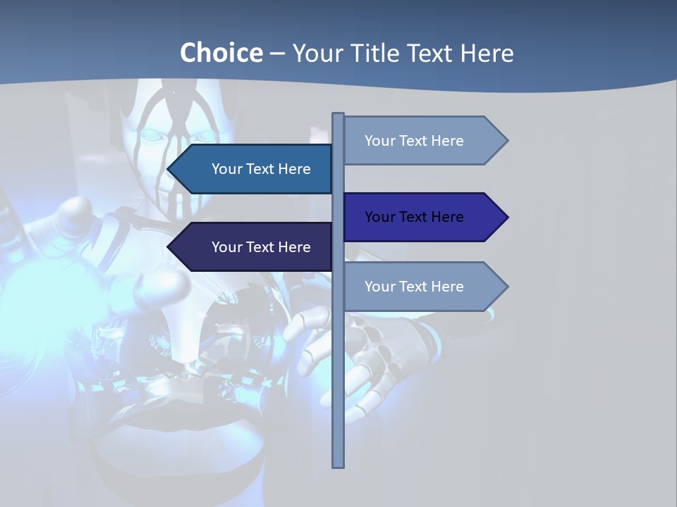 Humanoid Future Warrior PowerPoint Template