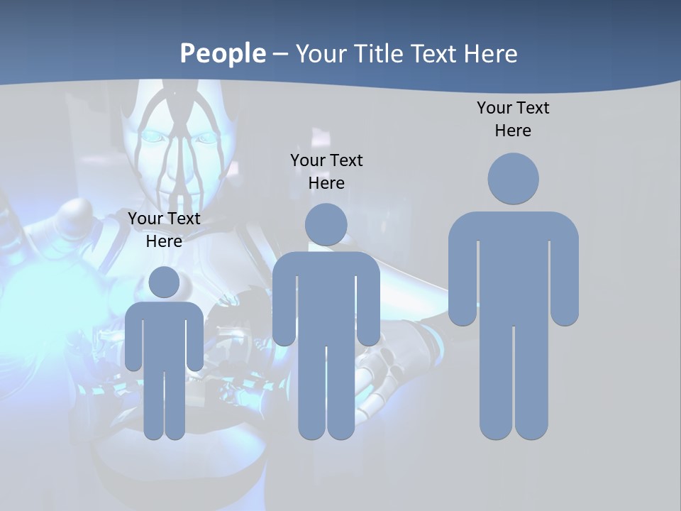 Humanoid Future Warrior PowerPoint Template