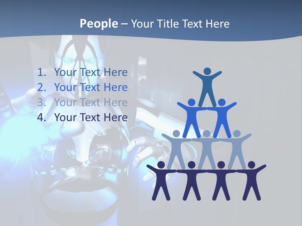 Humanoid Future Warrior PowerPoint Template