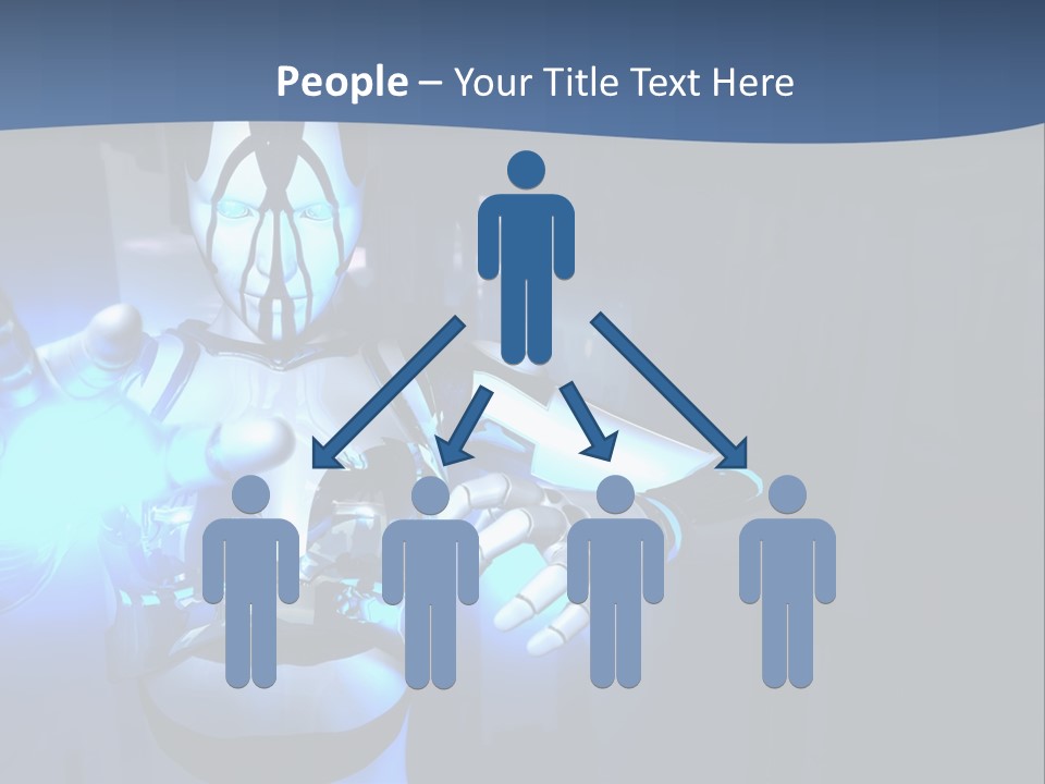 Humanoid Future Warrior PowerPoint Template