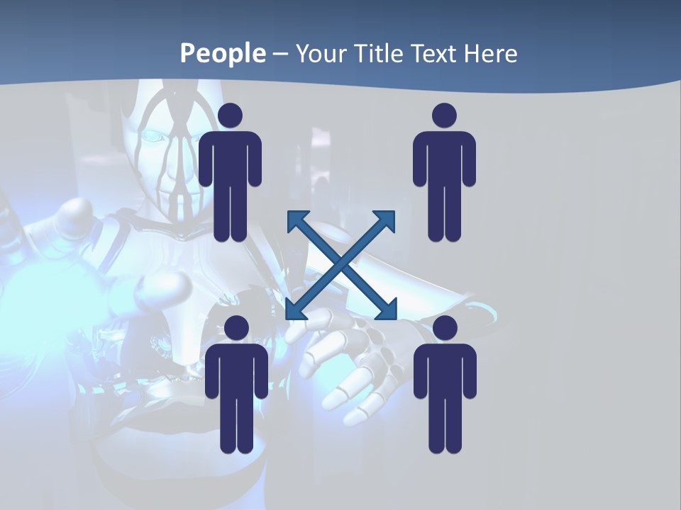 Humanoid Future Warrior PowerPoint Template