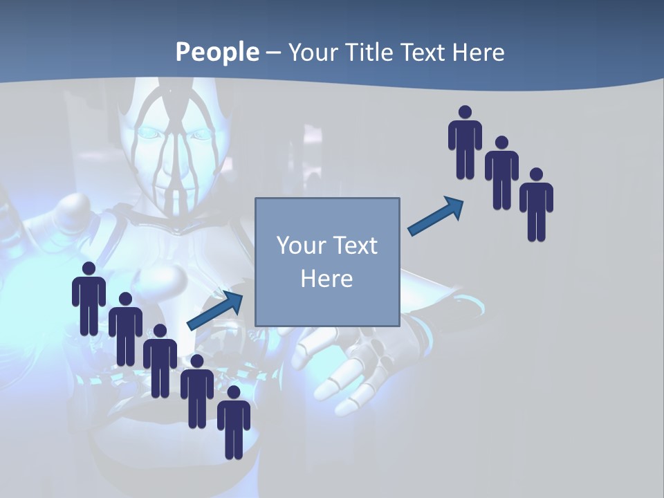 Humanoid Future Warrior PowerPoint Template