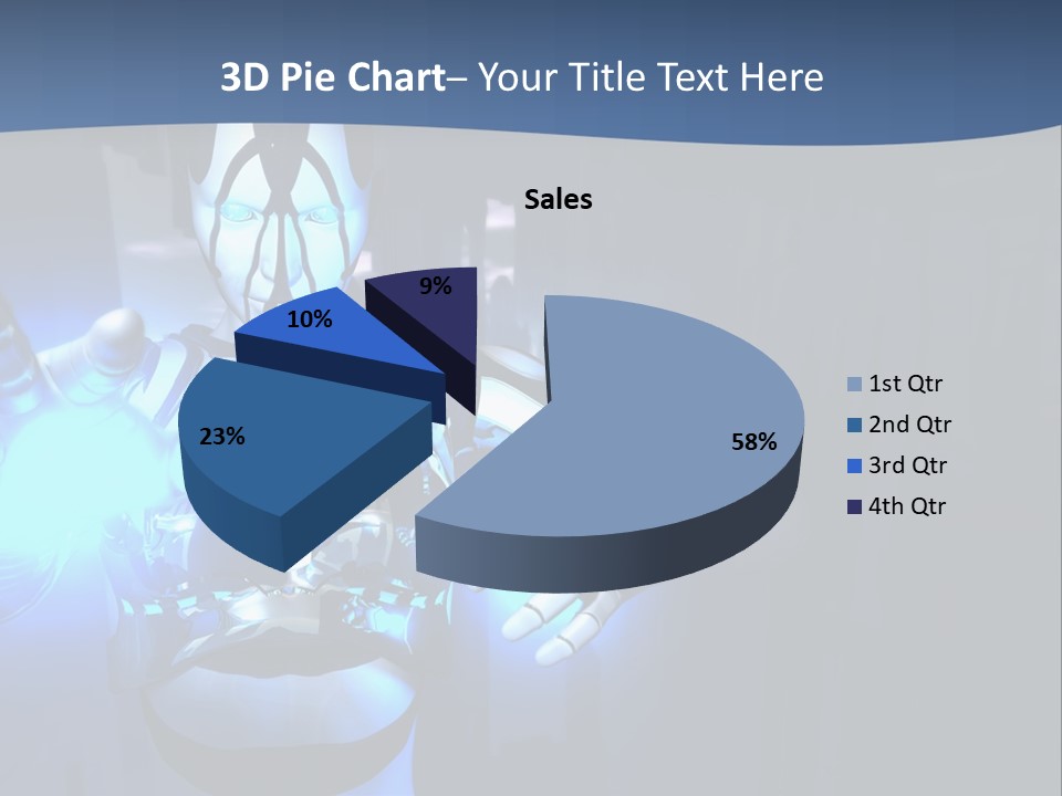 Humanoid Future Warrior PowerPoint Template