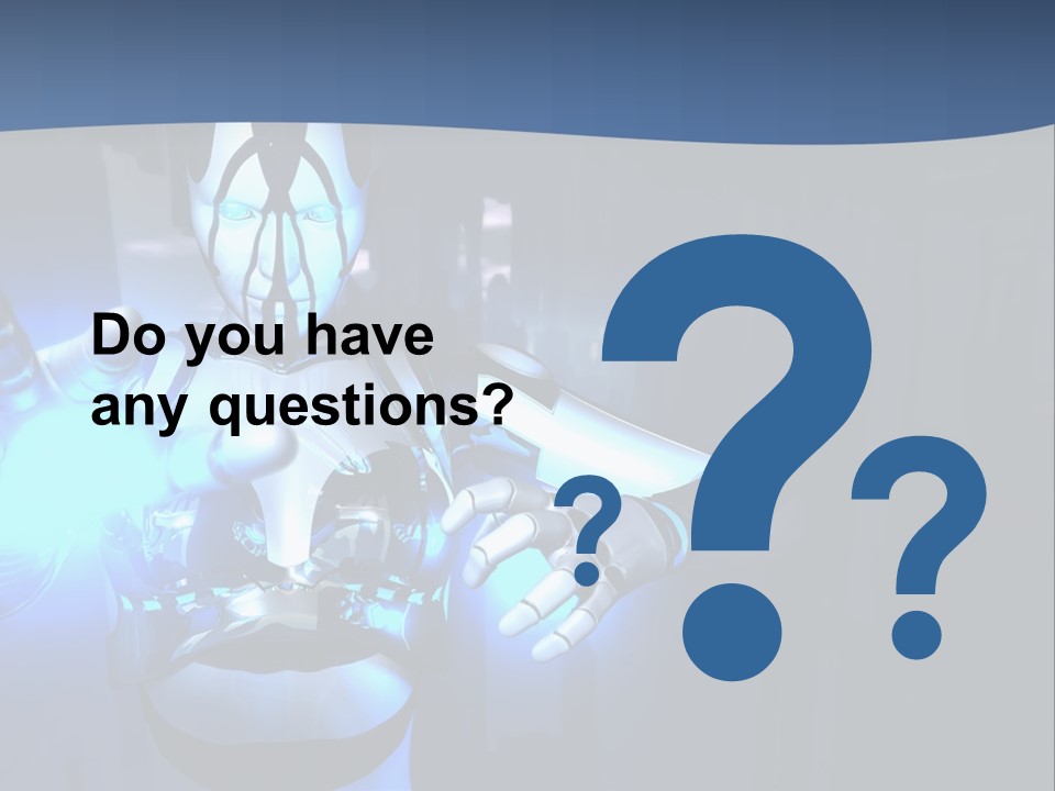 Humanoid Future Warrior PowerPoint Template