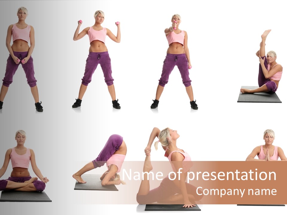 Pretty Female Strong PowerPoint Template