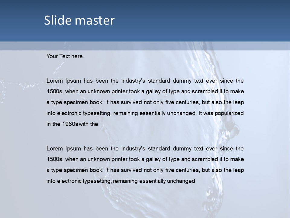 Lotus Blue Cutout PowerPoint Template