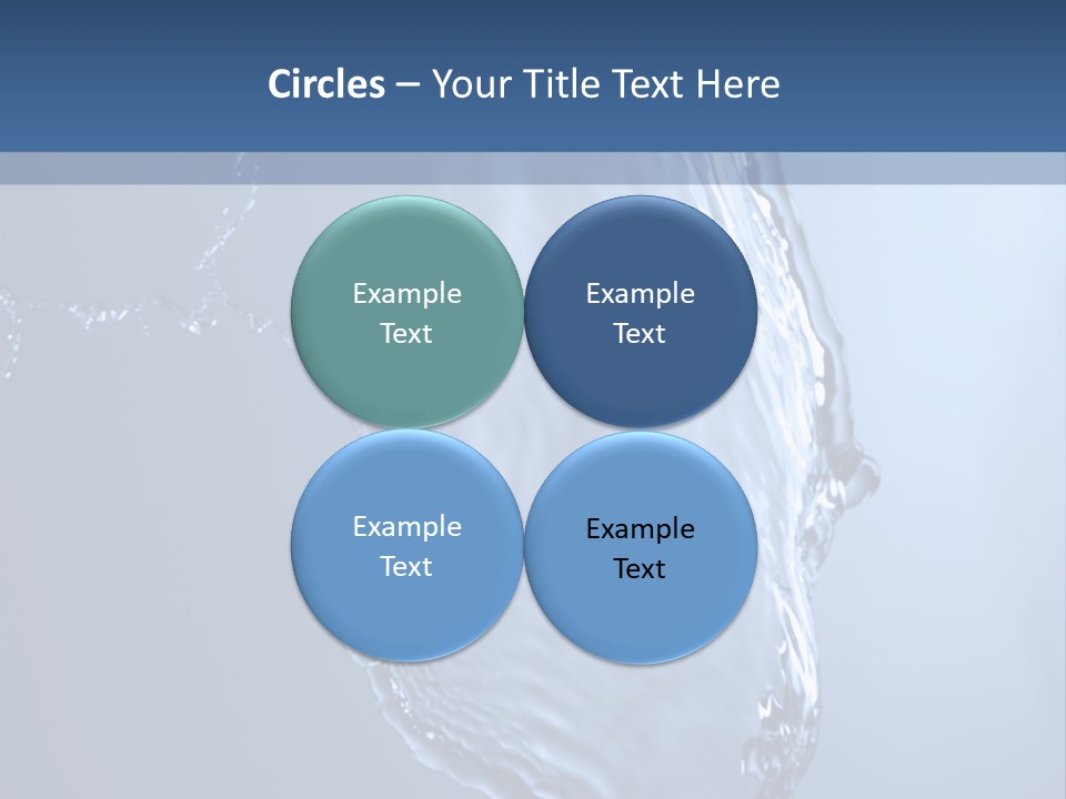 Lotus Blue Cutout PowerPoint Template