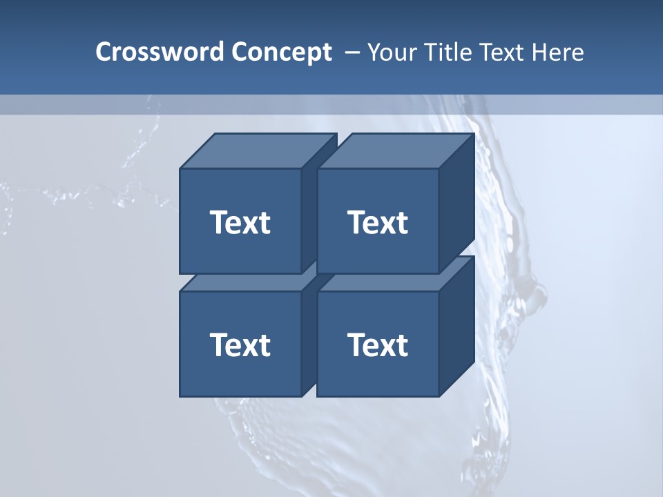 Lotus Blue Cutout PowerPoint Template
