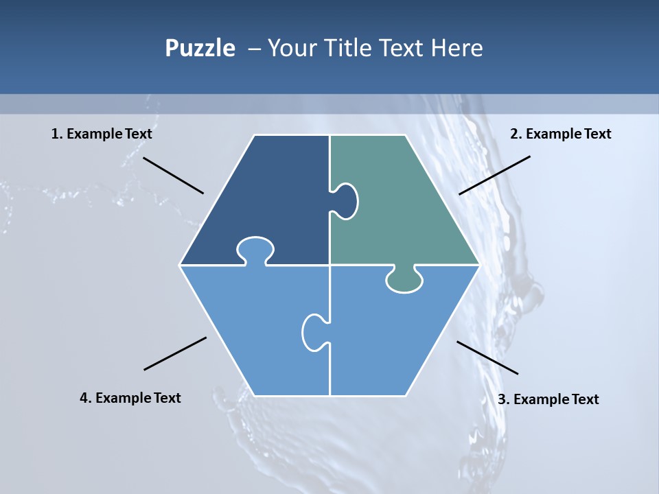 Lotus Blue Cutout PowerPoint Template