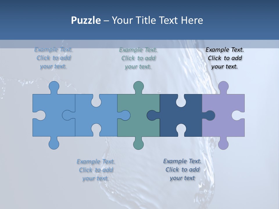 Lotus Blue Cutout PowerPoint Template