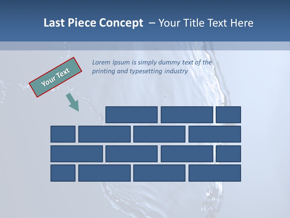 Lotus Blue Cutout PowerPoint Template