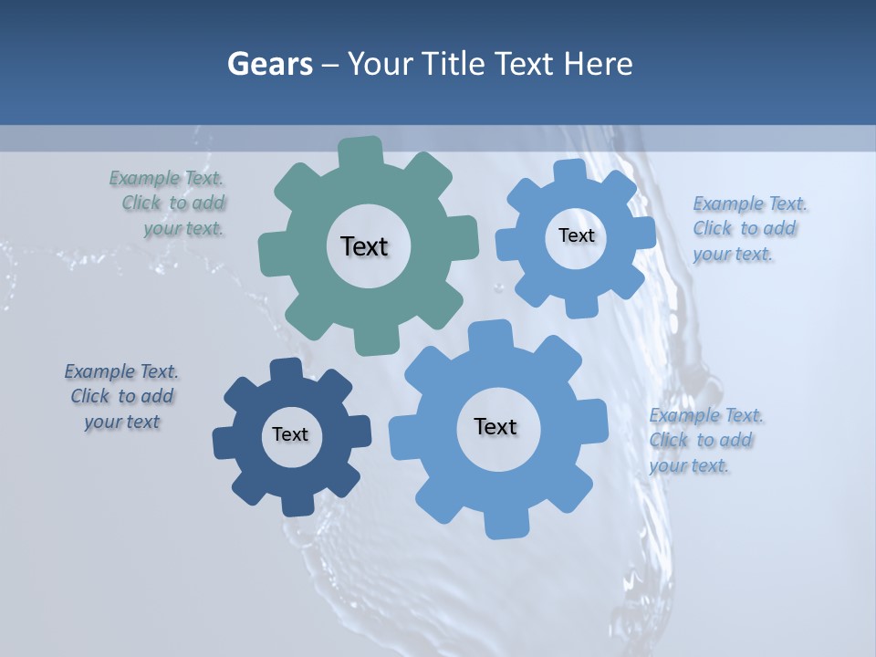 Lotus Blue Cutout PowerPoint Template