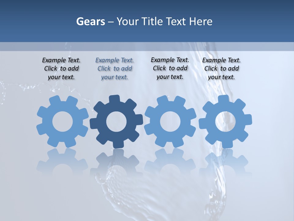 Lotus Blue Cutout PowerPoint Template