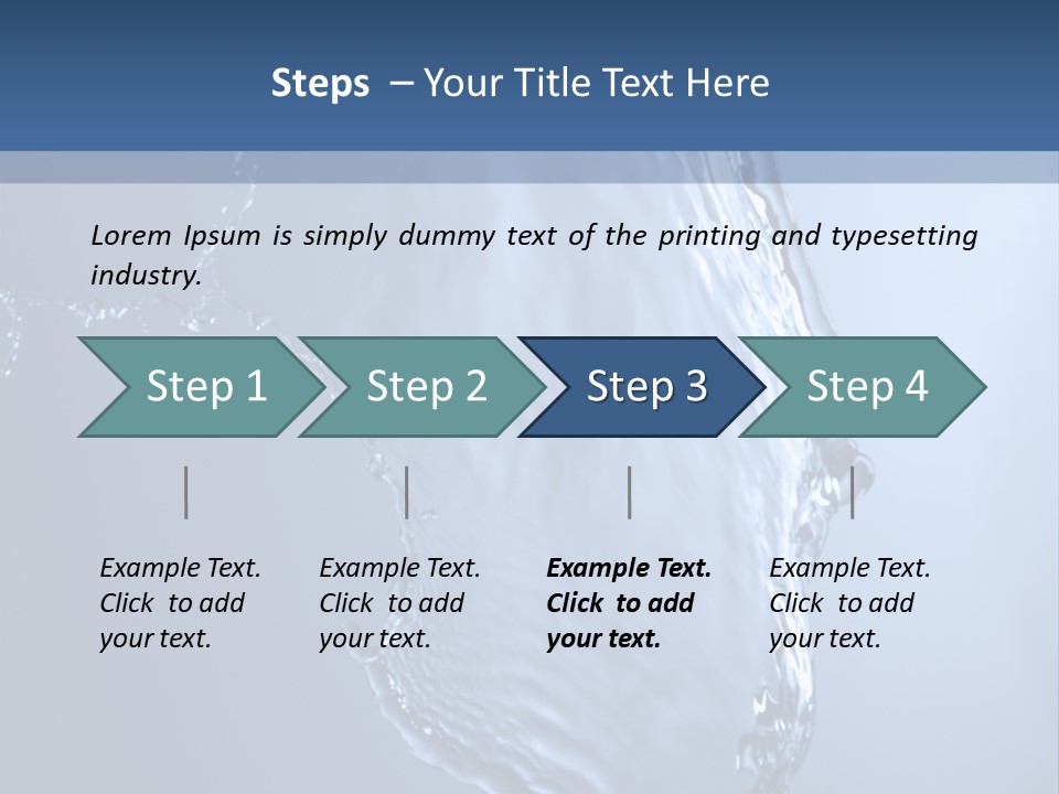 Lotus Blue Cutout PowerPoint Template