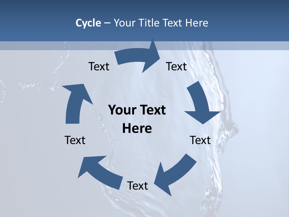 Lotus Blue Cutout PowerPoint Template