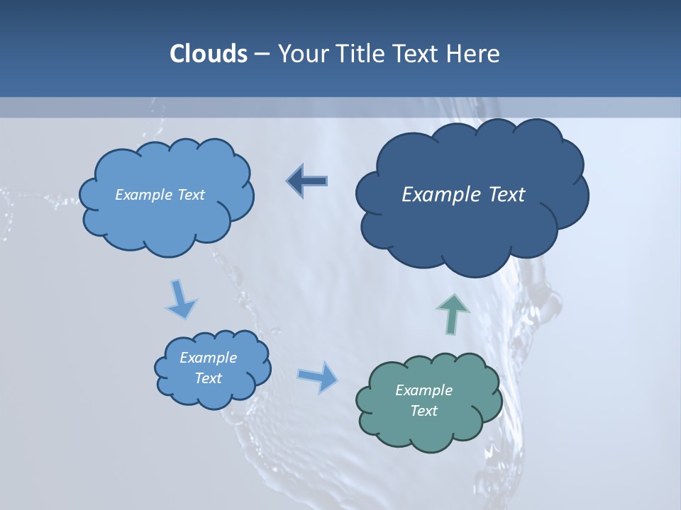 Lotus Blue Cutout PowerPoint Template