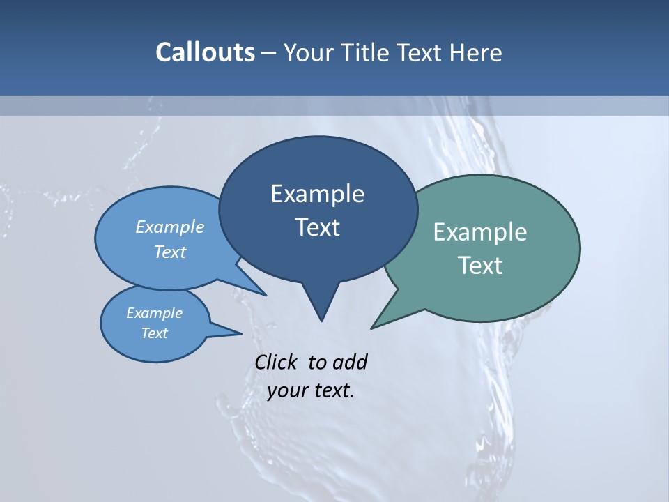 Lotus Blue Cutout PowerPoint Template