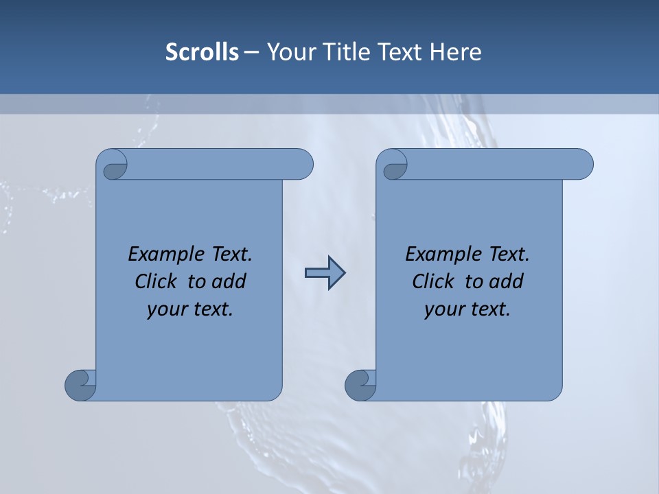 Lotus Blue Cutout PowerPoint Template