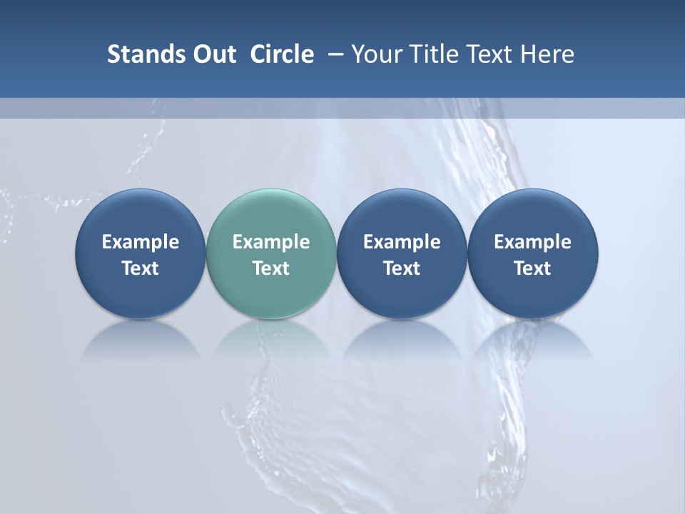 Lotus Blue Cutout PowerPoint Template