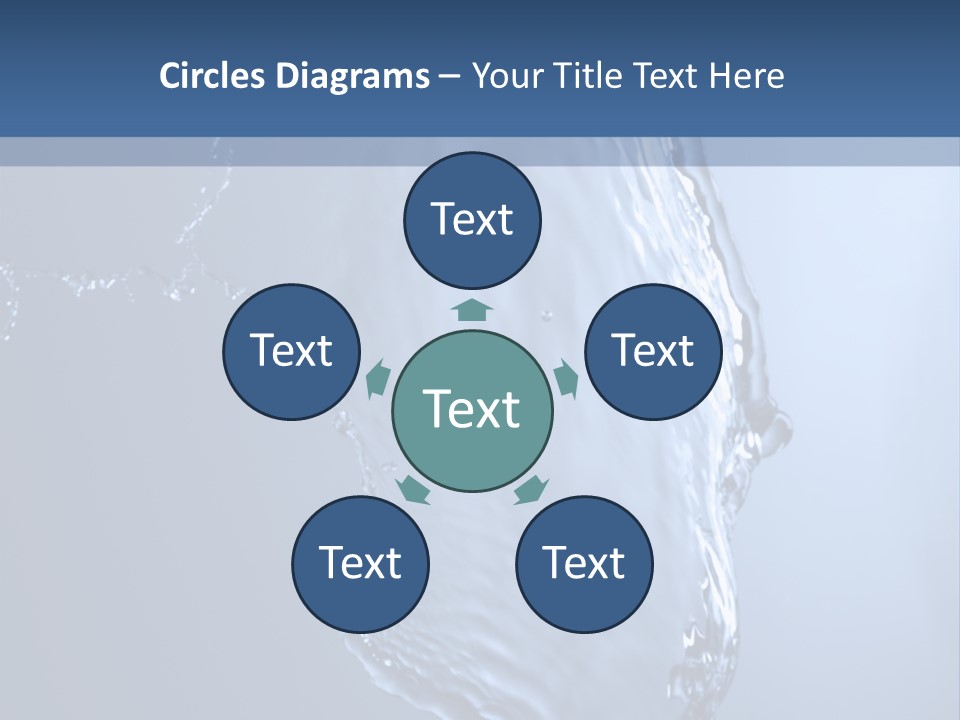 Lotus Blue Cutout PowerPoint Template