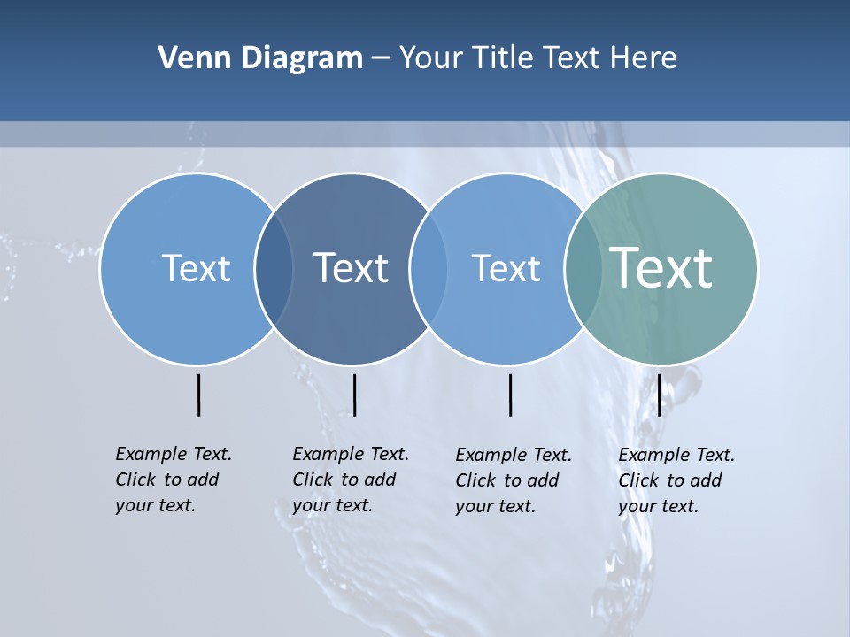 Lotus Blue Cutout PowerPoint Template