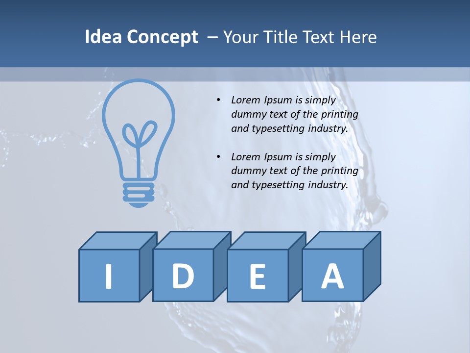 Lotus Blue Cutout PowerPoint Template